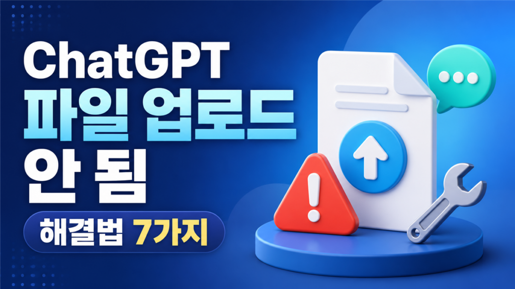 ChatGPT 파일 업로드 안 됨 첨부 오류 해결법 7가지