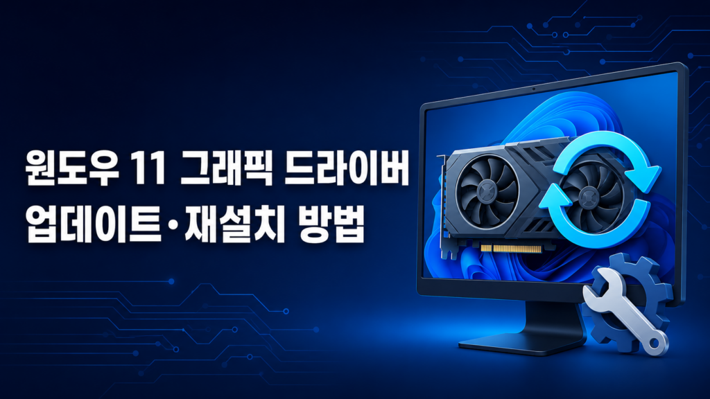 윈도우 11 그래픽 드라이버 업데이트 재설치 방법