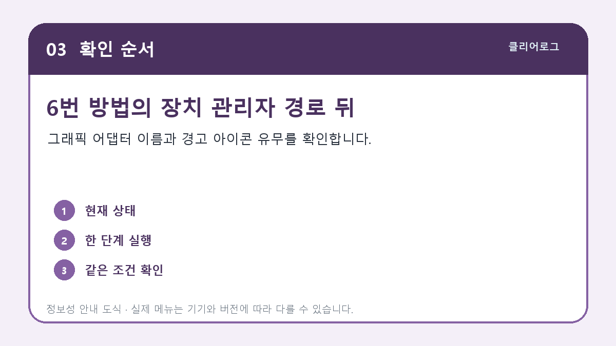 Windows 11 장치 관리자에서 디스플레이 어댑터를 확인하는 화면