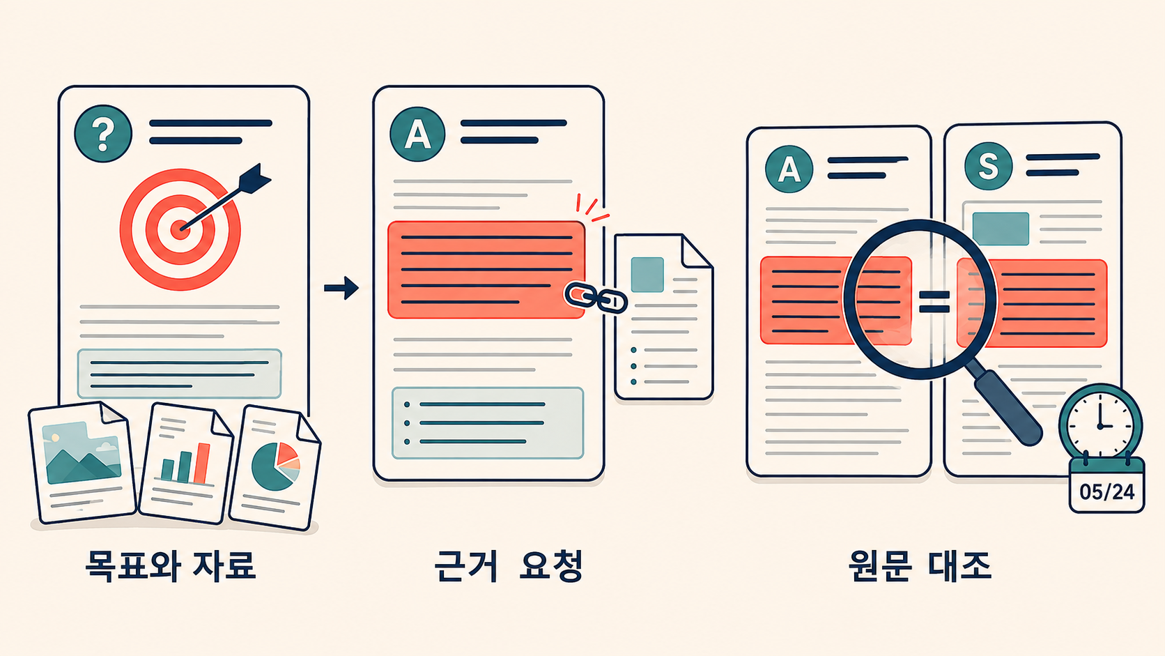 ChatGPT 답변 정확도를 높이기 위한 목표와 자료 및 원문 대조