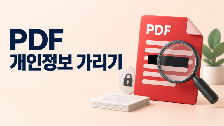 PDF 개인정보 가리기와 삭제 확인