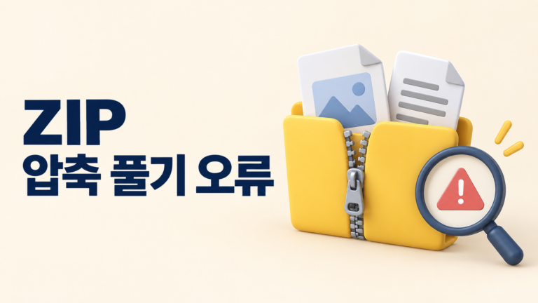 ZIP 압축 풀기 오류 원인별 점검