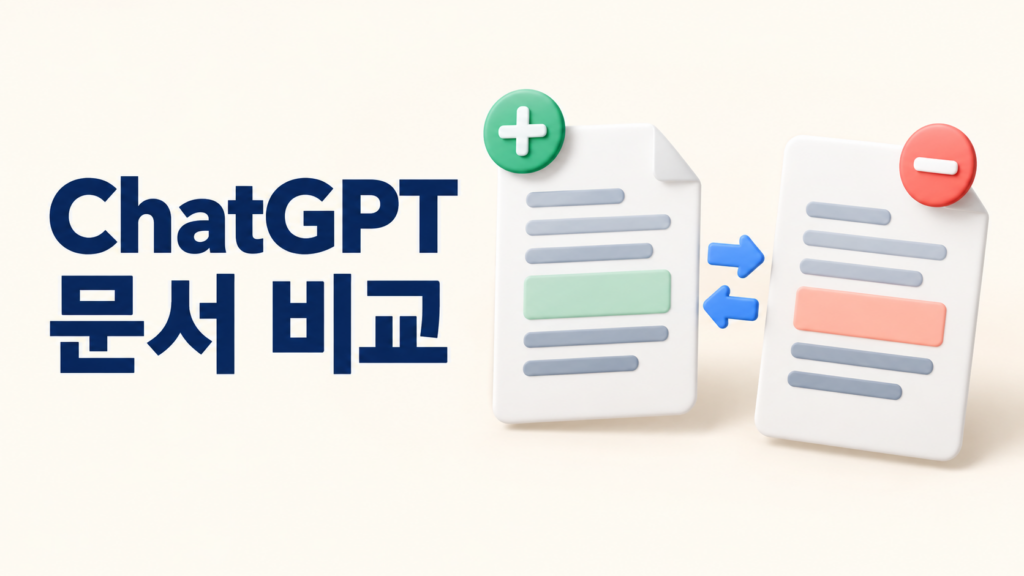 ChatGPT 문서 비교 안내 개념도